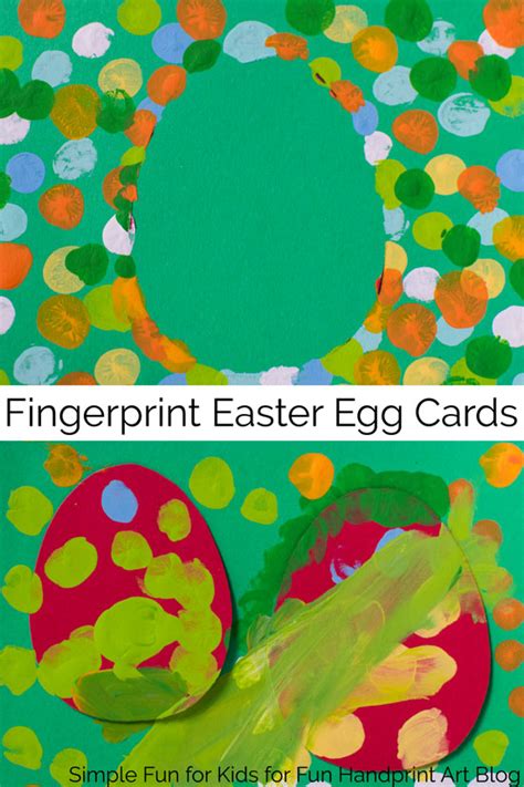 Fingerprint Easter Egg Cards Template Included Egg Card