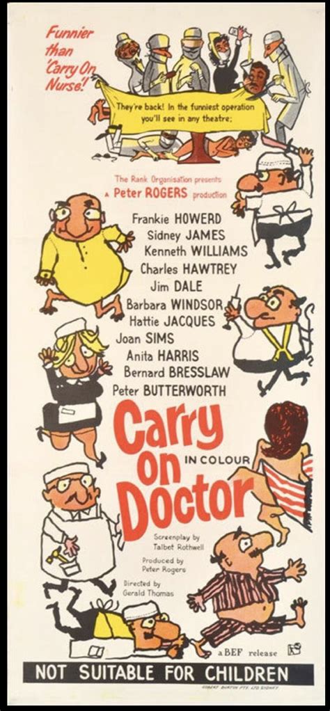 Australian Daybill Carry On Doctor Released March 1968 Starring