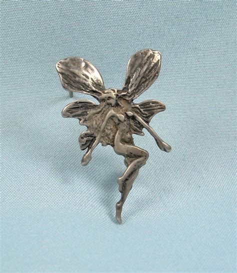 Sterling Fairy Faerie Pin Brooch Vintage 925 Silver Nymph Etsy