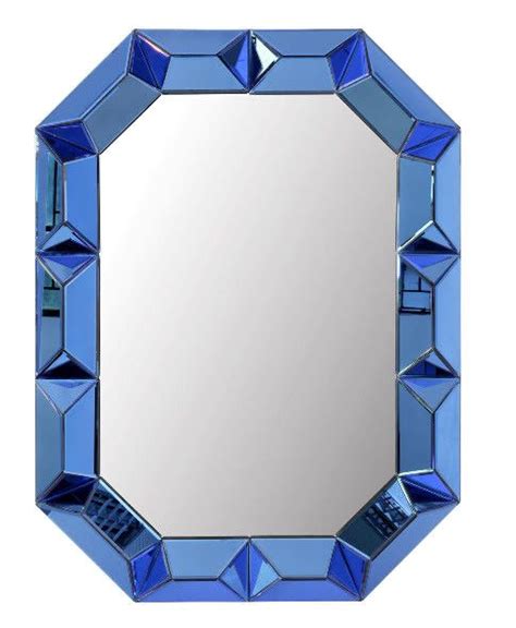 Mediterranean Blue Jewel Mirror Blue Wall Mirrors Frames On Wall