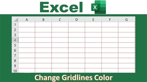 Change The Color Of Gridlines In A Sheet Of Excel Youtube