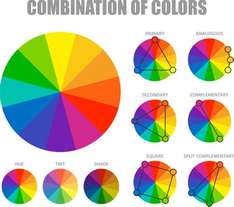 110 Color Circle With Primary And Secondary Colors Stock Photos