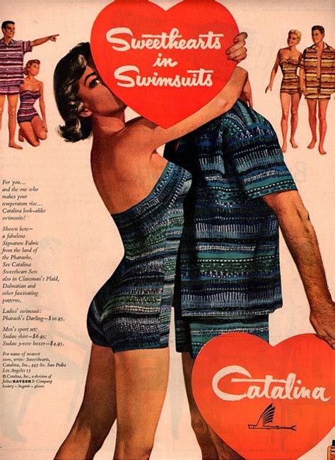 Vintage Valentine Ads Catalina Swimsuits 1951