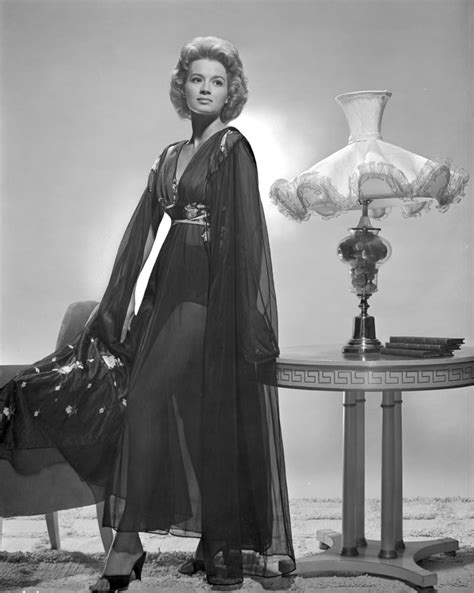 Angie Dickinson Standing Wearing Dress Black And White Photo Print 24