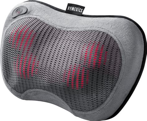 Customer Reviews Homedics Cordless Shiatsu Massage Pillow With Soothing Heat Grey Sp 115hj