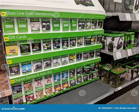 Rows Of Xbox One Games On Display Inside Best Buy Store Editorial Photo