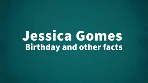 Jessica Gomes List Of National Days