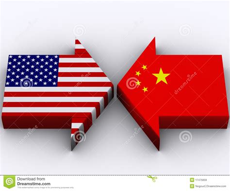 Die beziehungen zwischen deutschland und den vereinigten staaten haben sich seit dem 17. USA Vs. China stock illustration. Illustration of ...