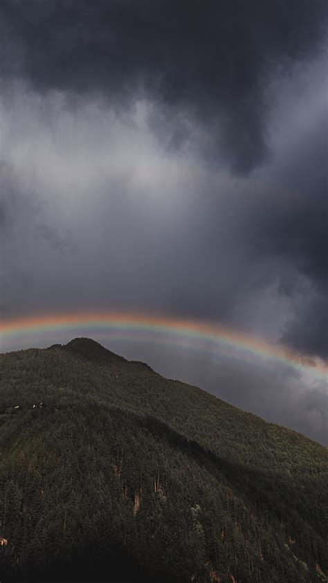 720x1280 Rainbow Over Mountain Landscape Moto Gx Xperia Z1z3 Compact