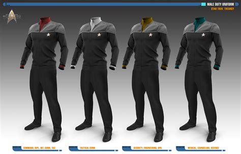 Male Duty Uniforms Star Trek Theurgy By Auctor Lucan On Deviantart