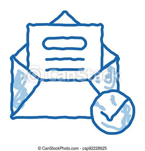 Envelope message list and approved mark vector. Envelope message list ...