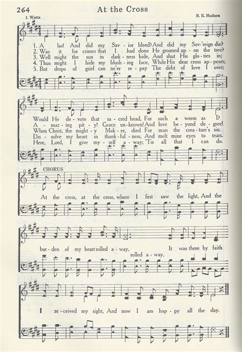 At The Cross Praise Songs Hymns Lyrics Hymn Sheet Music