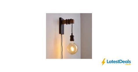 Fulton Easy Fit Plug In Wall Light £2240 At Dunelm