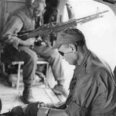 Former Defense Minister Of Israel Moshe Dayan With American Troops In