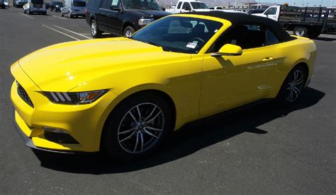 Triple Yellow 2017 Ford Mustang Ecoboost Convertible