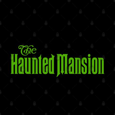 Haunted Mansion Logo Green Haunted Mansion Mask Teepublic