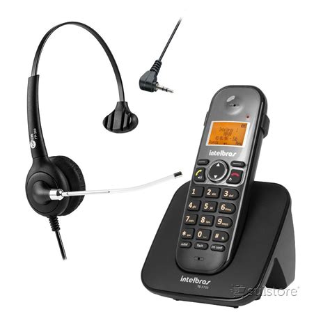 Kit Telefone Sem Fio Intelbras Ts5120 Fone Headset P1 Topuse Mono