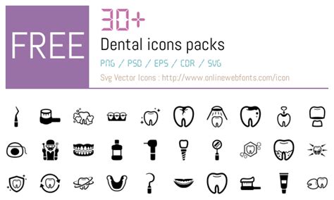 30 Dental Icons Packs Free Downloads Onlinewebfontscom