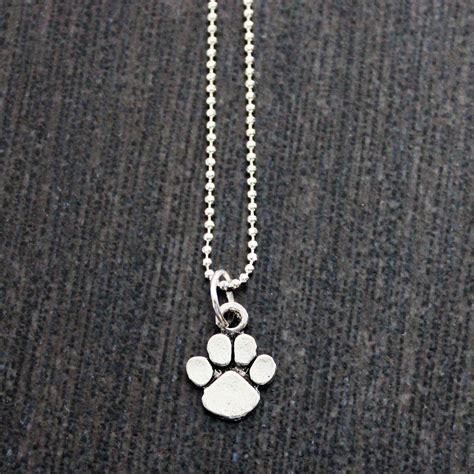 Pewter Paw Print Necklace · Larry The Dog