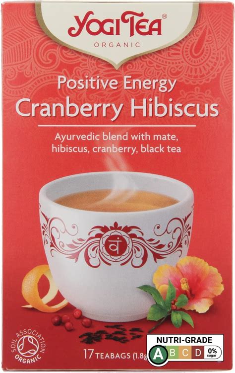 Yogi Teas Ayurvedic Organic Positive Energy Cranberry Hibiscus 17bags