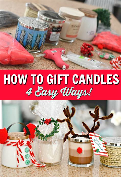 4 Easy Christmas Candle Crafts Diy Candle T Christmas Candles Diy