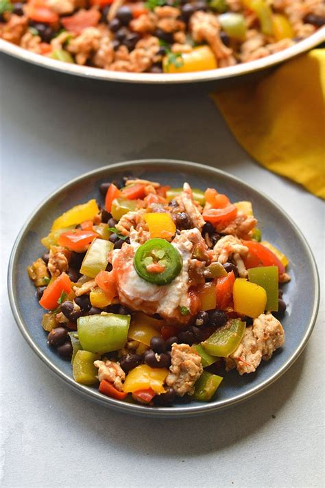 If you eat in right proportions, you can easily lose weight and get in shape. Healthy Turkey Skillet Burrito {GF, Low Calorie} - Skinny ...