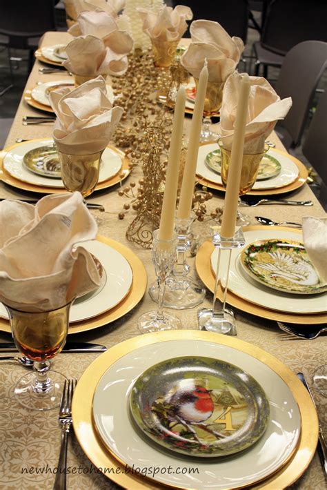 Turn a decorative glass candy jar into a gorgeous christmas table. Gold Holiday Table Decor Photograph | Gold Christmas Table D