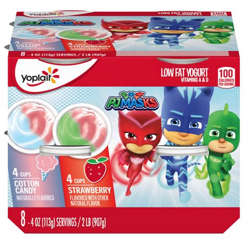 Save On Yoplait Pj Masks Yogurt Cups Cotton Candy And Strawberry Low Fat