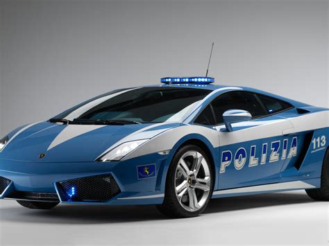 Widescreen Lamborghini Italian Police Car Hd Desktop Wallpaper