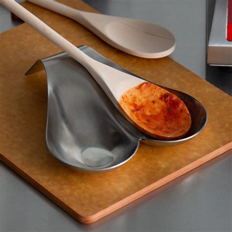 Tablecraft Hb2 Double Spoon Rest Brushed Stainless Steel