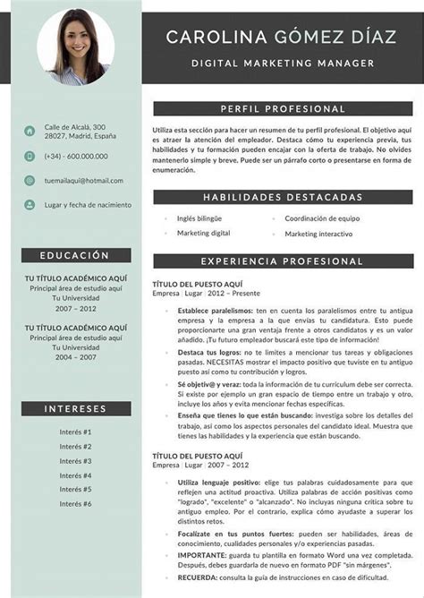 A basic curriculum vitae (cv) layout that can be used in both classic and creative industries. Como Hacer Un Curriculum Vitae Ejemplos Pdf - Nuevo Ejemplo