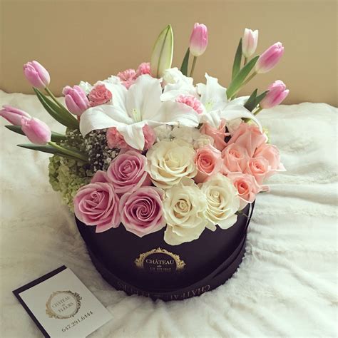 Custom Arrangement Bloom Box Flowers In A Box Luxury Toronto Based