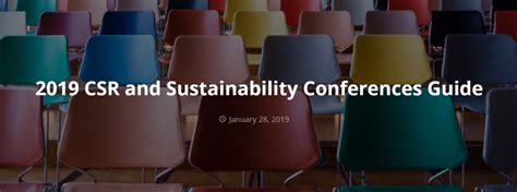 2019 Csr And Sustainability Conferences Guide