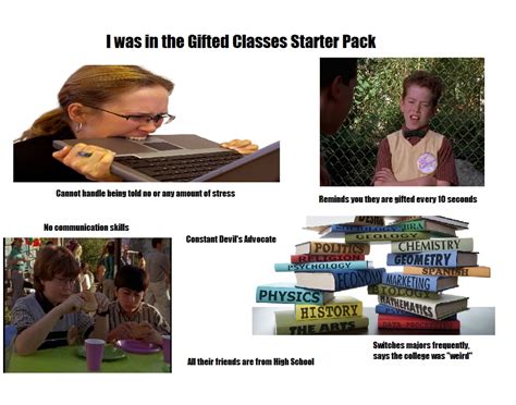I Was In The Ted Classes In Elementaryhigh School Starter Pack R