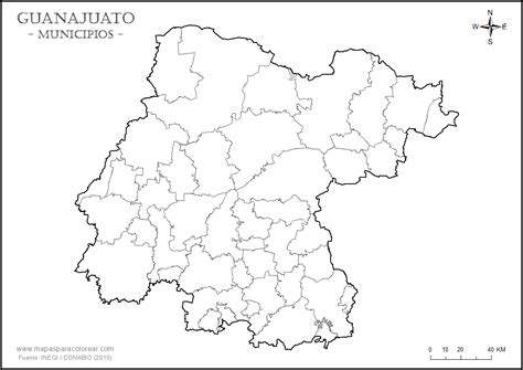 Mapas De Guanajuato Para Colorear