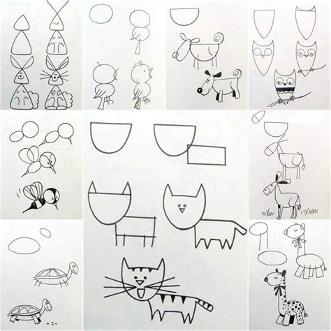 These books on how to draw are very easy for kids and beginning artists to follow. How to Draw Easy Animal Figures in Simple Steps | iCreativeIdeas.com
