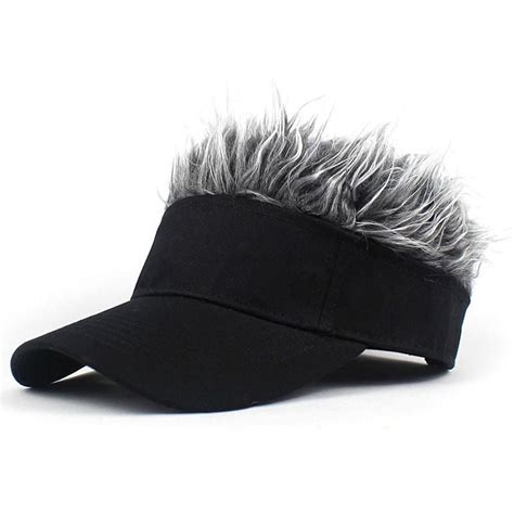 Sjenert Novelty Hair Visor Cap With Flair Spiked Hair Adjustable