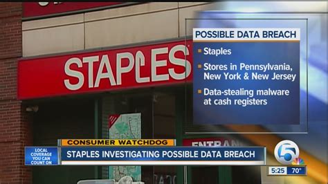 Staples Investigating Possible Data Breach Youtube