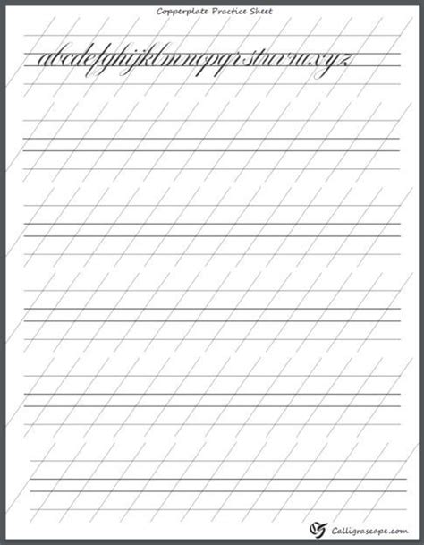 4 Free Printable Calligraphy Practice Sheets (PDF Download