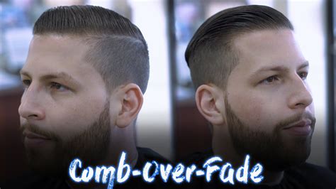 Men's hair, haircuts, fade haircuts, short, medium, long, buzzed, side part, long top, short sides, hair style, hairstyle, haircut, hair color, slick back, men's hair trends, disconnected, undercut, pompadour, perm, shaved, hard part, high and tight, mohawk, mullet, nape shaved, hair art, comb over, faux. Clean Comb - over Fade | beard - YouTube
