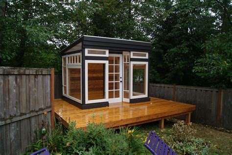 Shed To Tiny House House Exterior Backyard Office