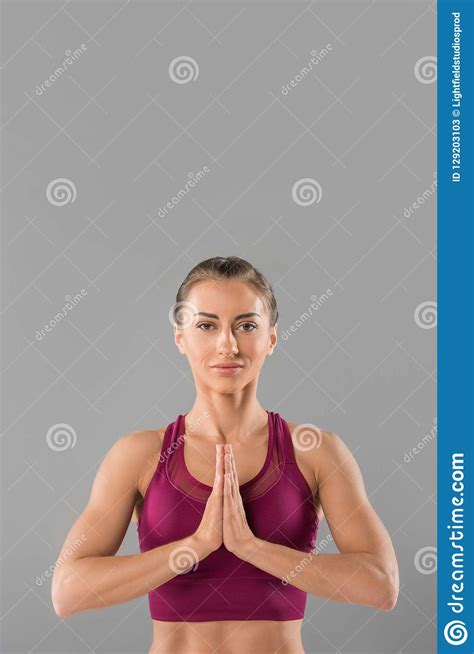 Woman Practicing Yoga Stock Image Image Of Camera Person 129203103