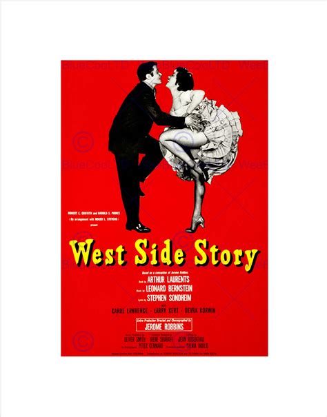 Buy Theatre Stage Play West Side Story Bernstein Sondheim Broadway Wall Art Print Online At