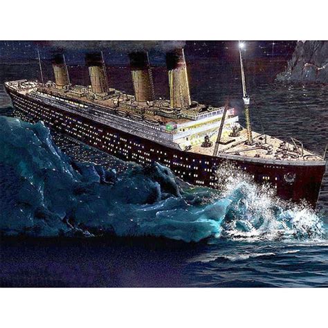 5d Diy Diamond Painting Full Square Titanic Tanker Landscape Cross