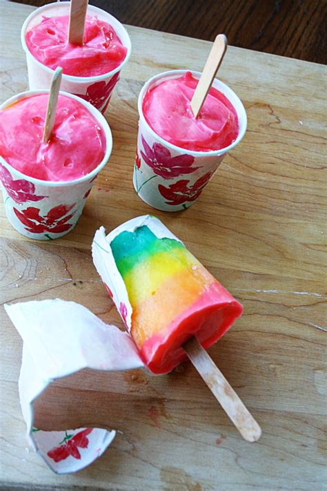 Rainbow Fun Rainbow Pudding Pops Recipe Popsicle Blog