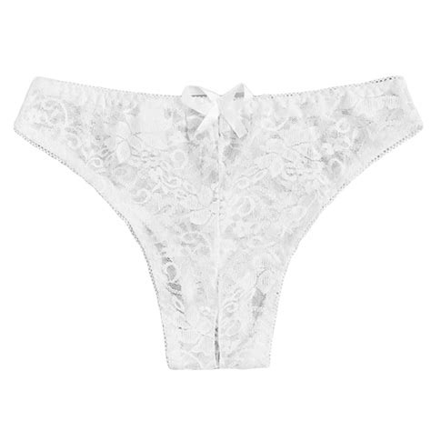 skpblutn womens underwear comfortable floral lace panty plus crotchless thong lingerie bikini