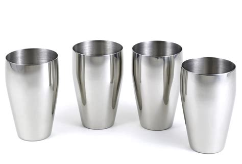 Stainlesslux 77334 Brilliant Stainless Steel Drinking Glass Tumbler Stainlesslux Inc