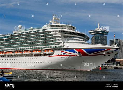 Amsterdam Netherlands August 2022 Large Pando Cruise Ship Ventura
