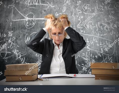 Stressed Teacher Classroom Stock Photo 66372415 Shutterstock