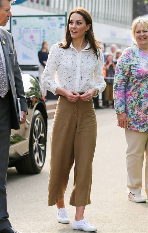 Superga Sneakers Kate Middleton Wearing Superga Sneakers With Culottes